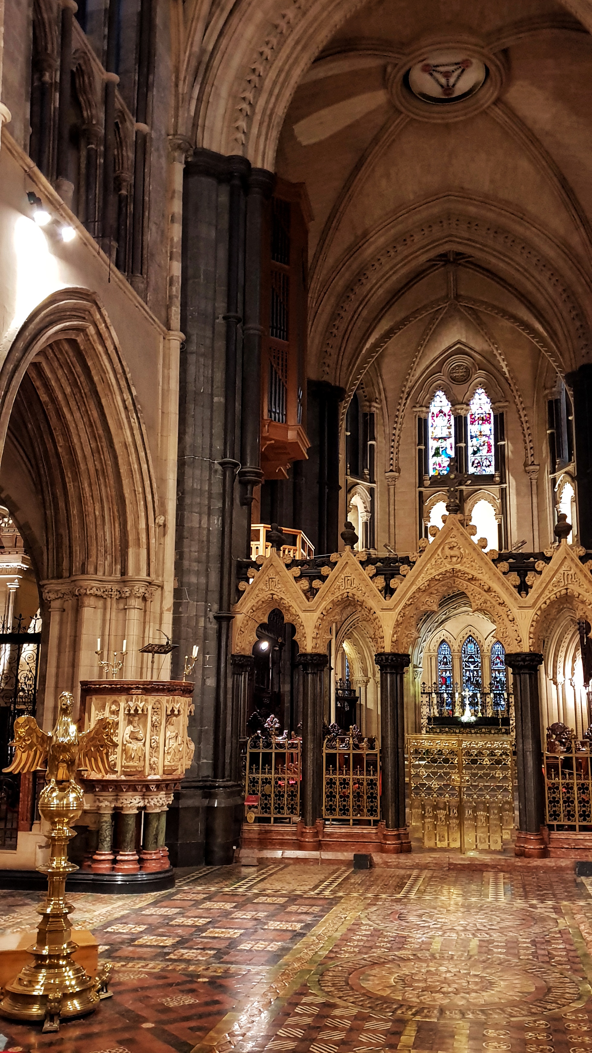 Interior of Christchurch Cathedral in Dublin