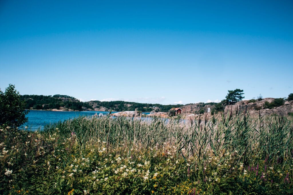 Landscape view by the coast in Sweden.
