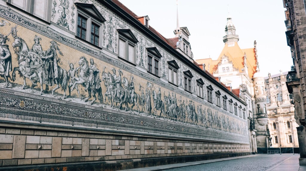 Picture of the Fürstenzug mural in Dresden.