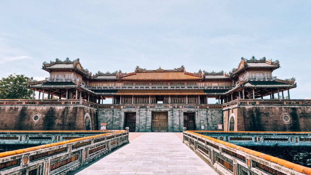 Photo of the entrance to the Imperial Citadel in Hue, Vietnam.