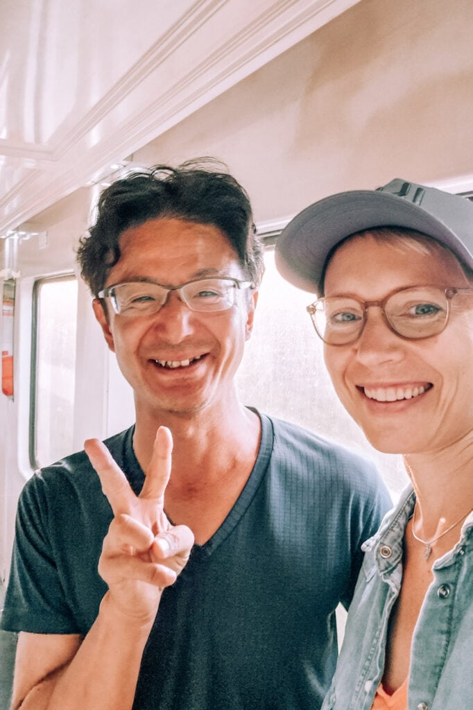 A selfie of me (Anne) and Masa from Japan.