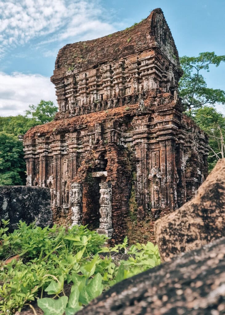 A hindu temple at My Son Sanctuary.