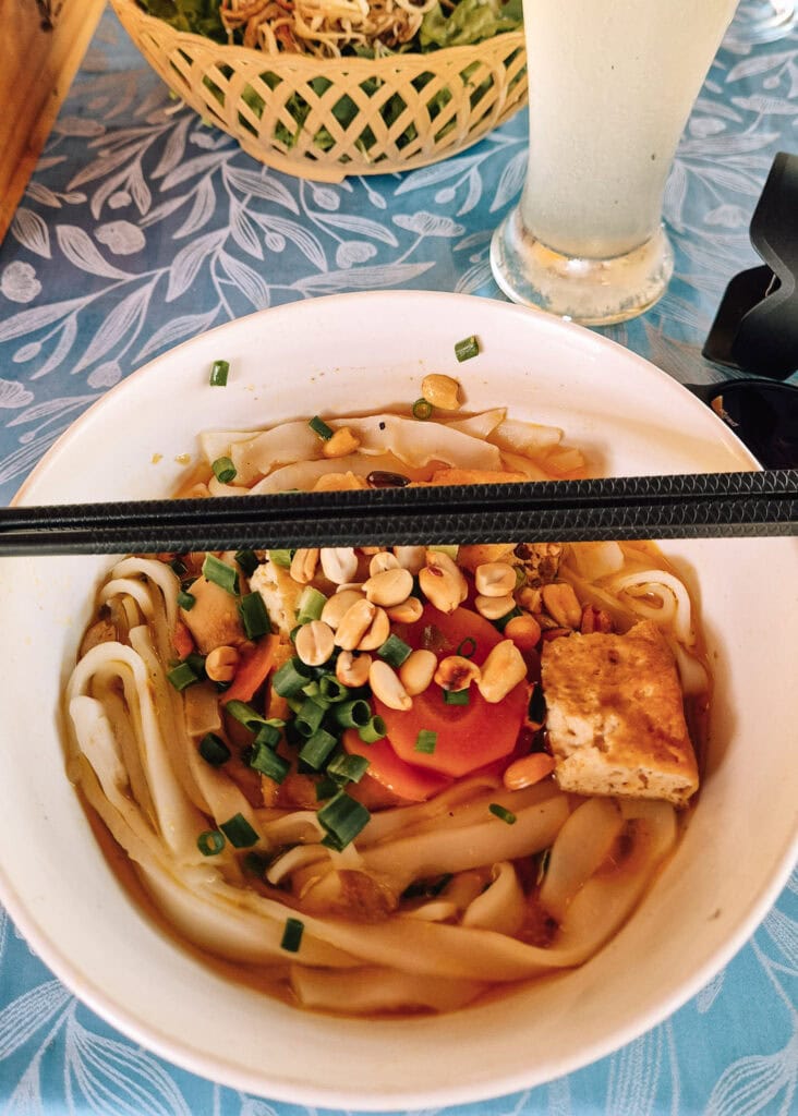 Noodle soup for breakfast at My Son Sanctuary.