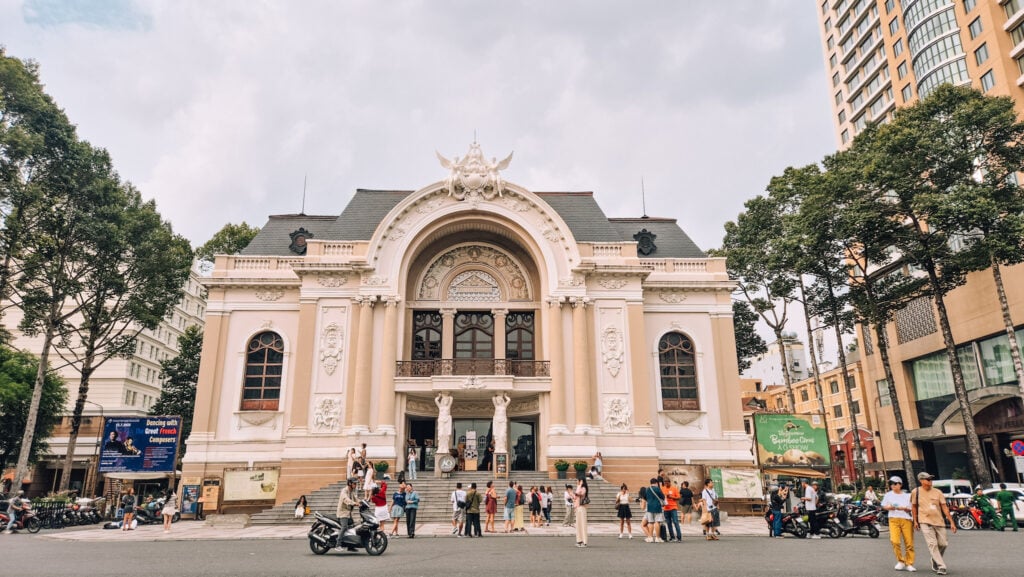 The colonial style Saigon Opera House.