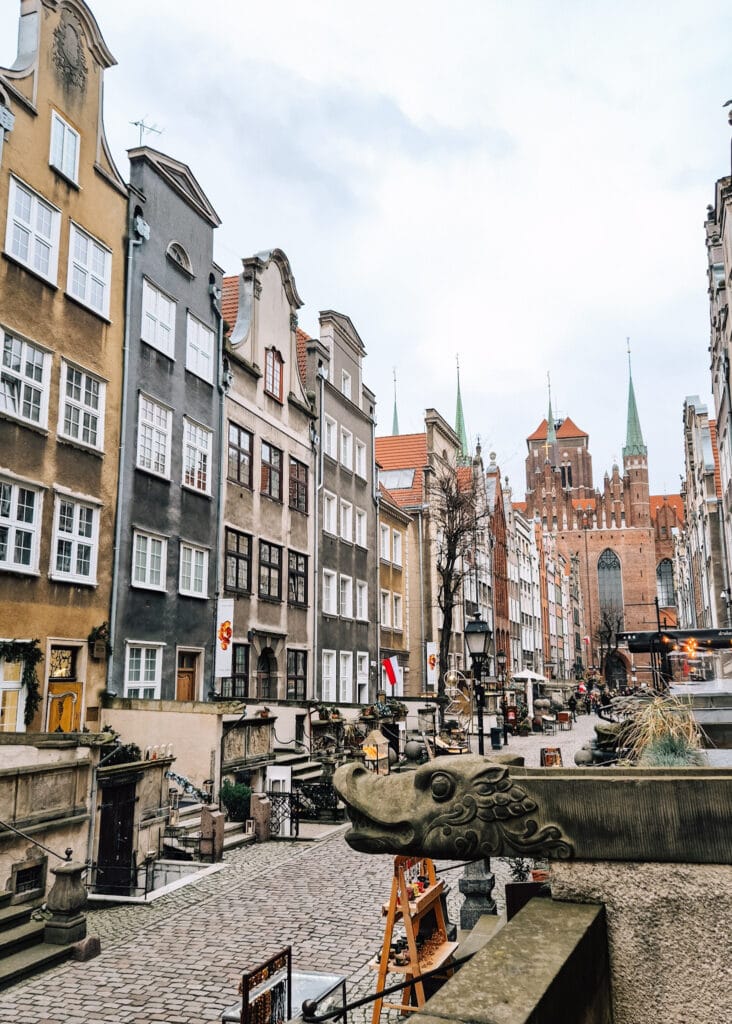 Exterior photo of Mariacka Street in Gdansk.